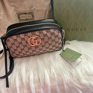 Gucci marmont canvas camera bag
